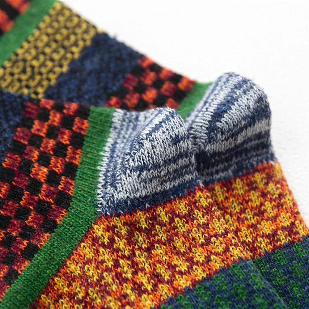 Men’s Thick Wool-Blend Winter Socks – Vintage Boot Socks (Double-Layer)