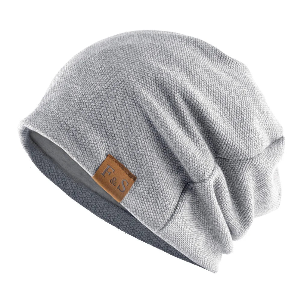 Warm Ribbed Knit Beanie – Unisex Solid Color