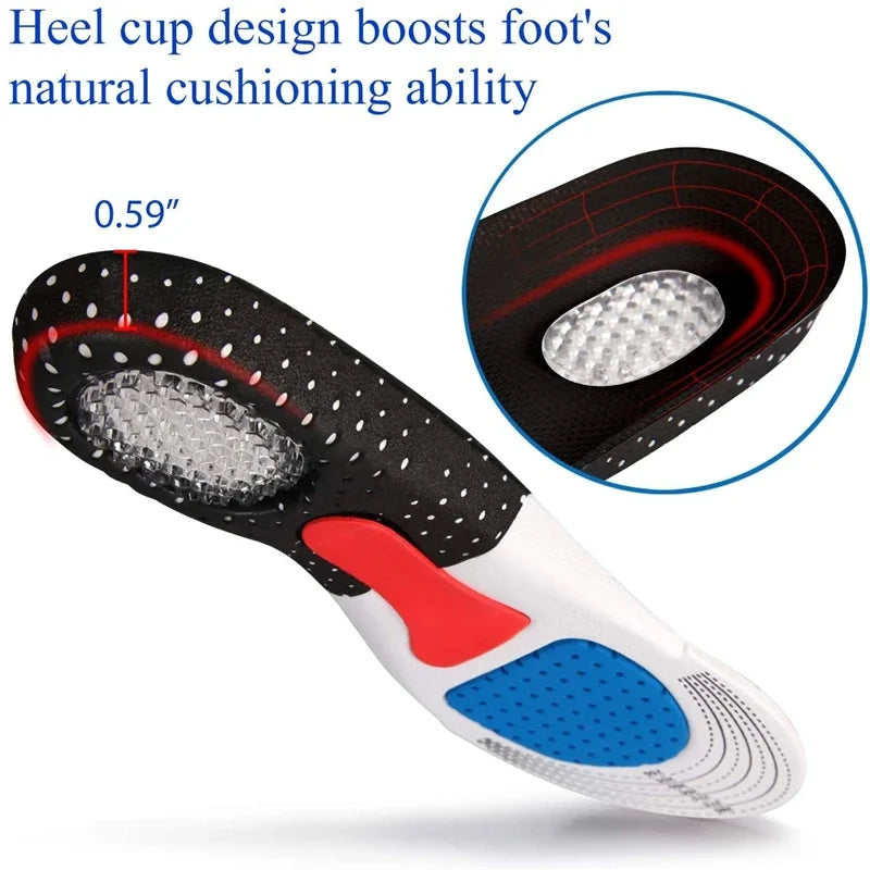 Orthopedic Memory Foam & Gel Insoles – Arch Support Pads for Men