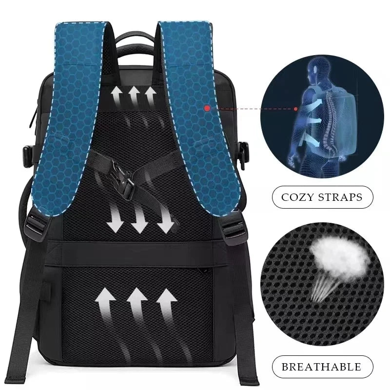 BANGE Expandable Men’s Laptop Backpack — Waterproof 17.3"
