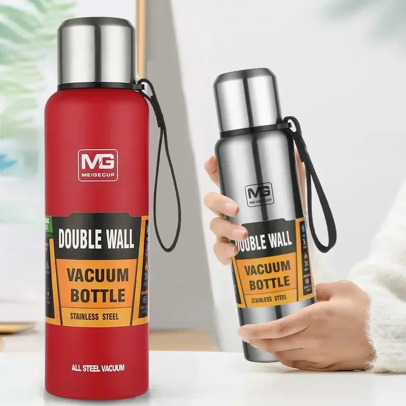 Portable Stainless Steel Thermos Bottle — Large Capacity Vacuum Flask