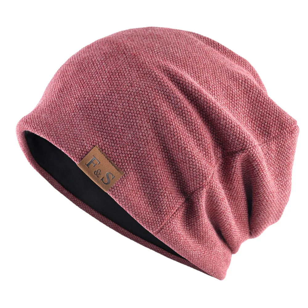 Warm Ribbed Knit Beanie – Unisex Solid Color