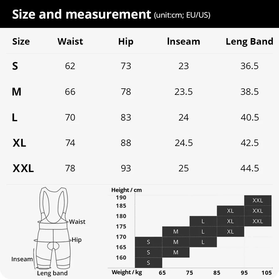 Men Pro Cycling Bib Shorts — 3D Padded, Summer