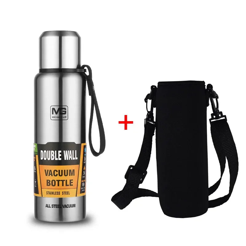 Portable Stainless Steel Thermos Bottle — Large Capacity Vacuum Flask