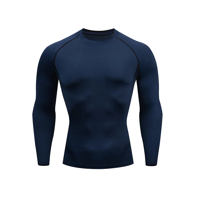 Men’s Compression Training Shirt – Long Sleeve, Fast Dry, Tight Fit