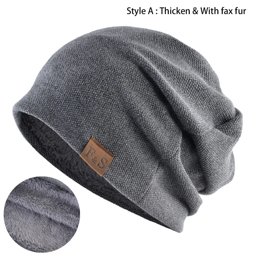 Warm Ribbed Knit Beanie – Unisex Solid Color