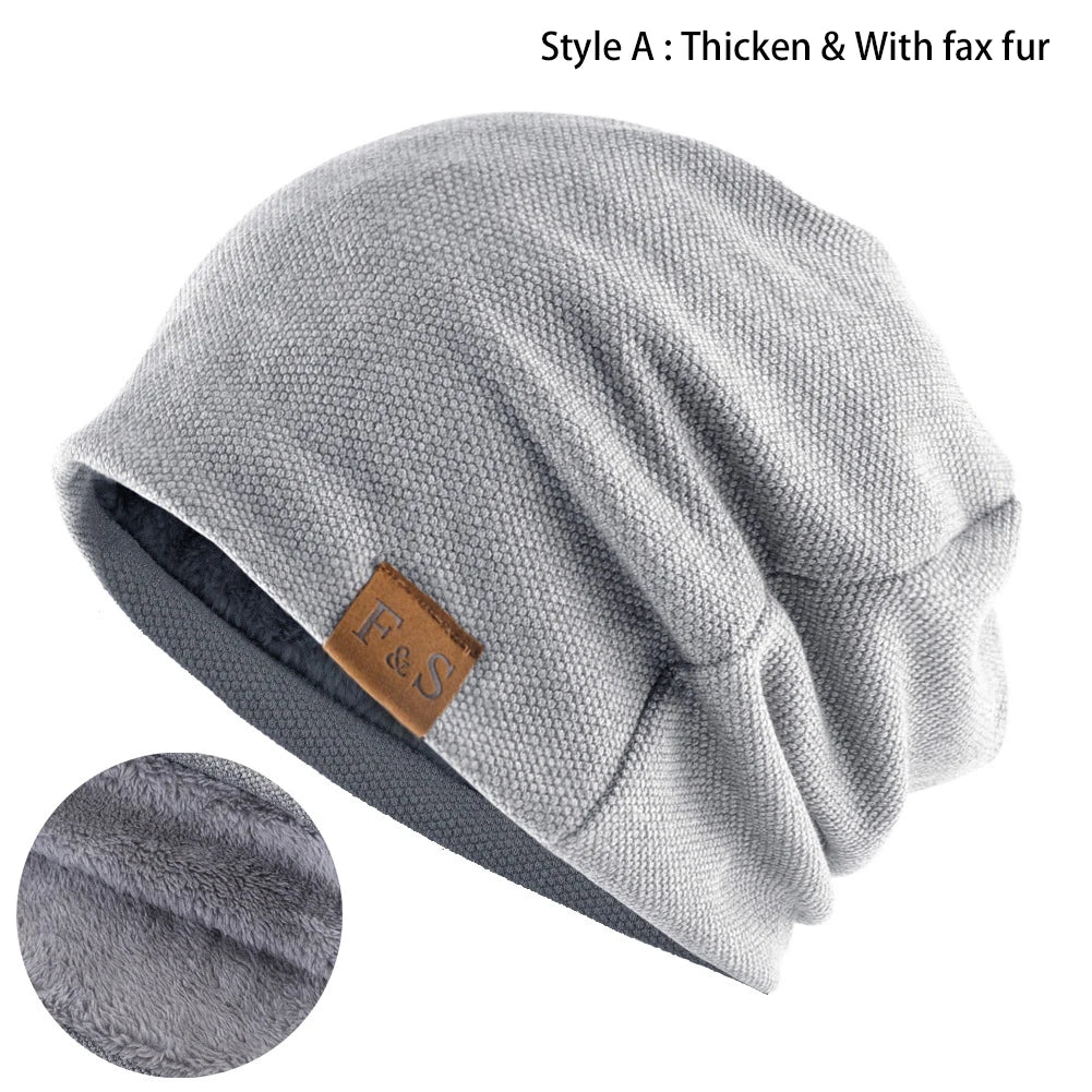Warm Ribbed Knit Beanie – Unisex Solid Color