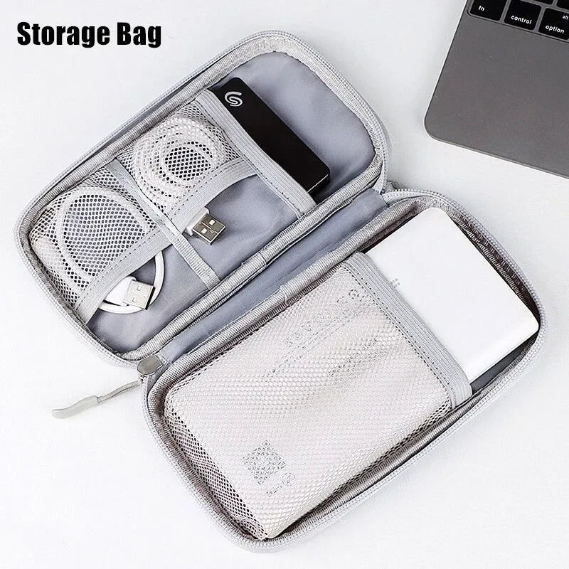 Portable Travel Cable & Digital Storage Organizer Bag