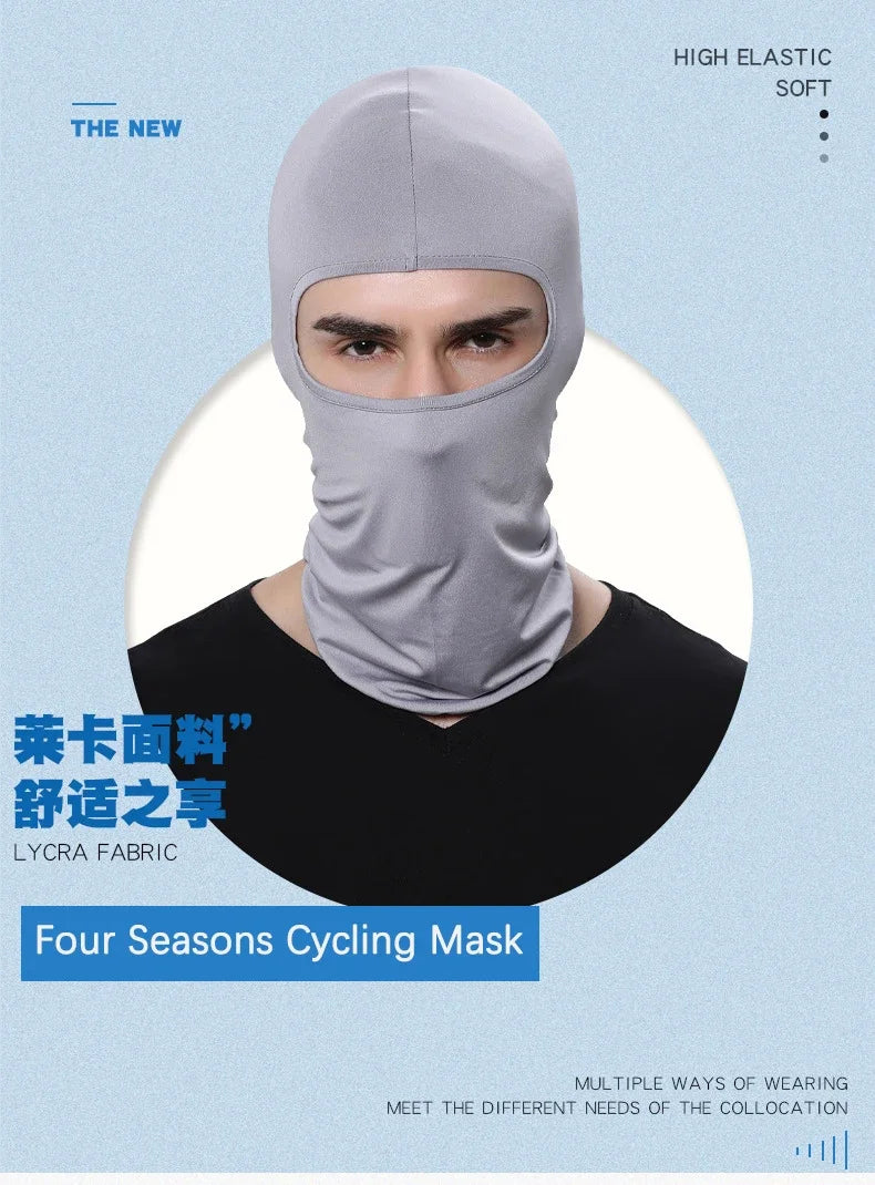 Cycling Balaclava Sports Men Cap Face Mask Military Army Ice Silk Motorcycle Bandana Summer Bicycle UV Protection Women Lycra