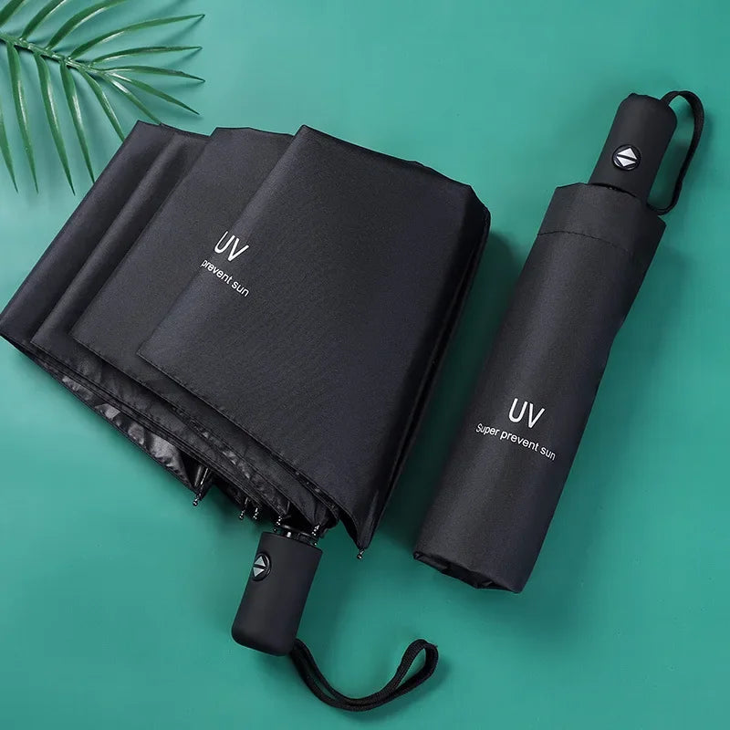 Mini Folding Automatic Umbrella – Windproof UV Protection, Portable for Men & Women