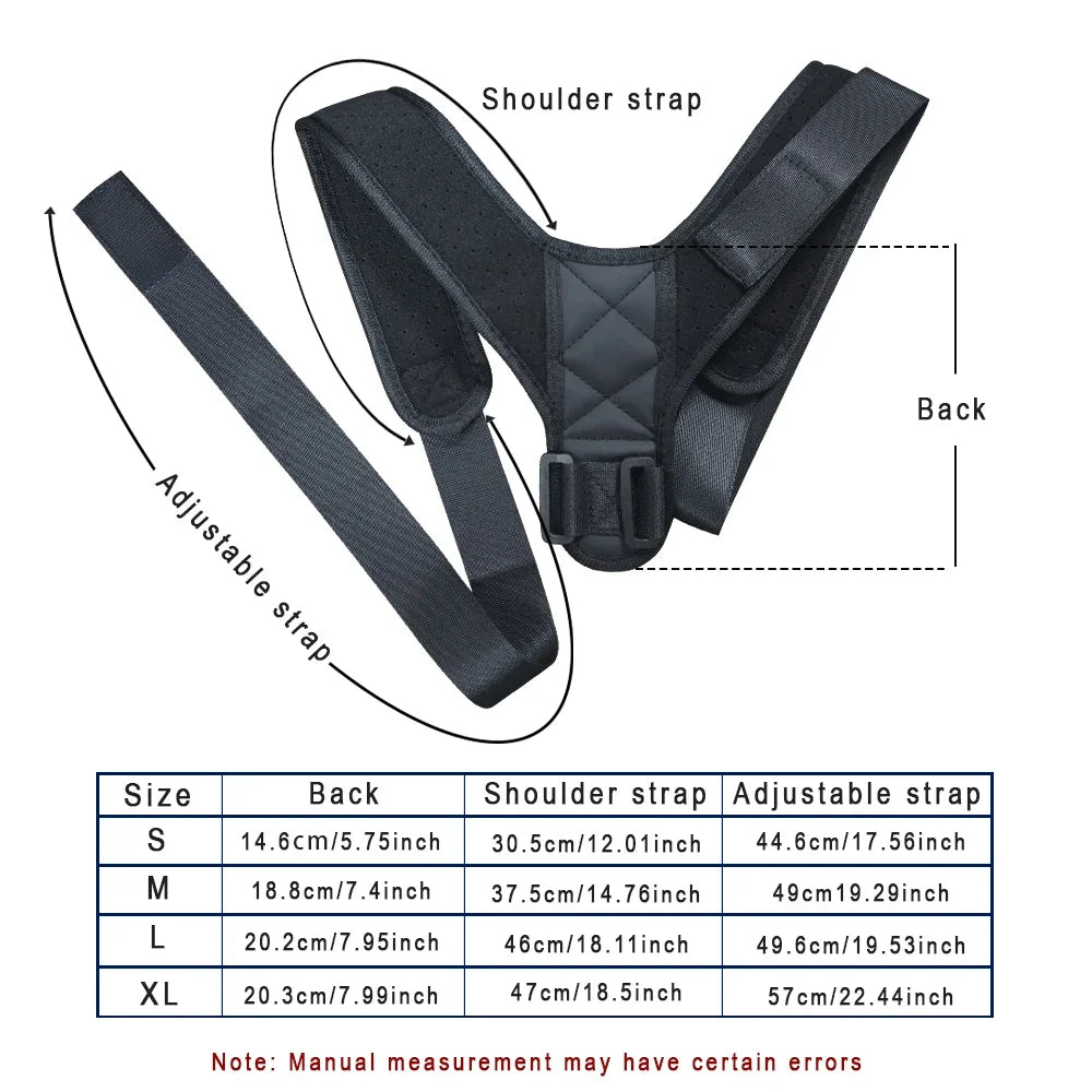 Back Posture Correction Belt – Shoulder & Back Support for Men