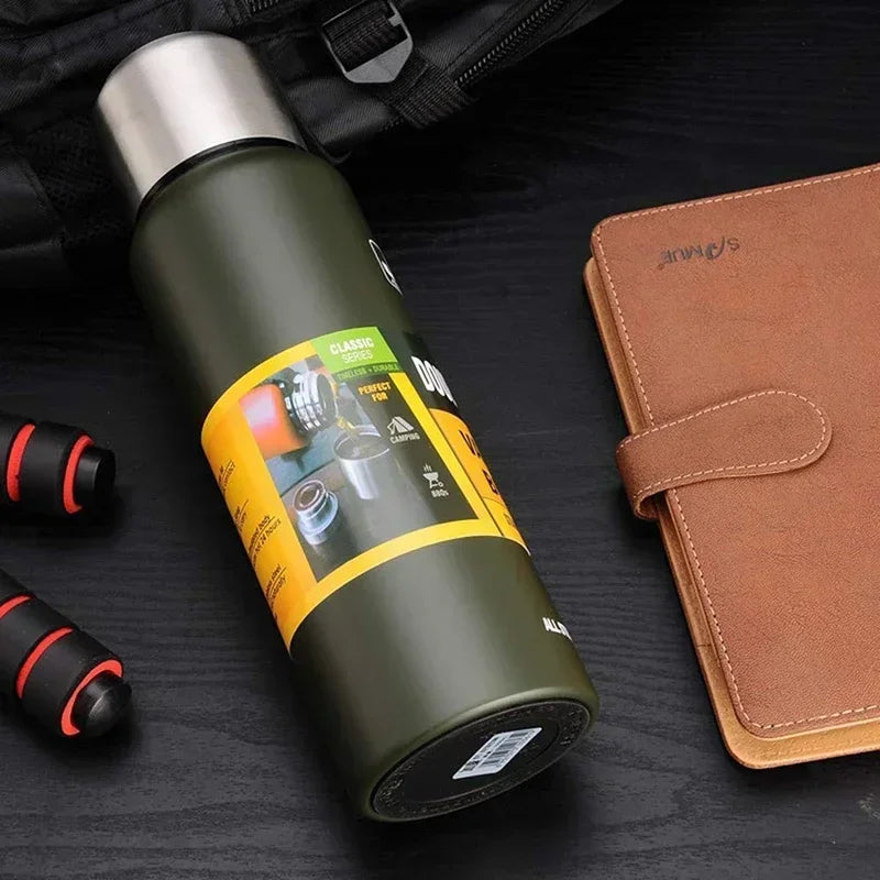 Portable Stainless Steel Thermos Bottle — Large Capacity Vacuum Flask
