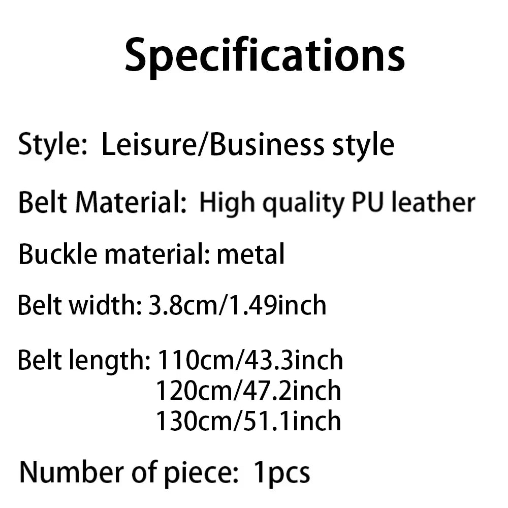 Men’s Genuine Leather Belt — Classic Buckle, Casual & Business