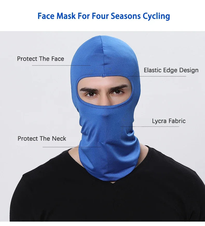 Cycling Balaclava Sports Men Cap Face Mask Military Army Ice Silk Motorcycle Bandana Summer Bicycle UV Protection Women Lycra