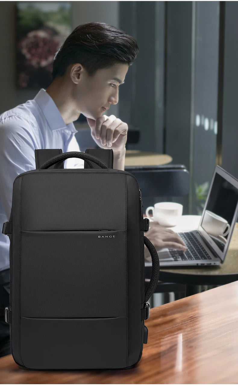 BANGE Expandable Men’s Laptop Backpack — Waterproof 17.3"
