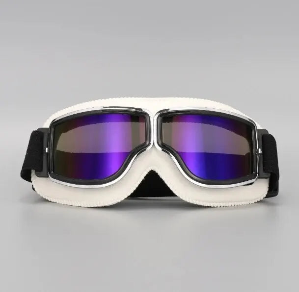 Retro Folding Motorcycle Goggles — Windproof Helmet Glasses