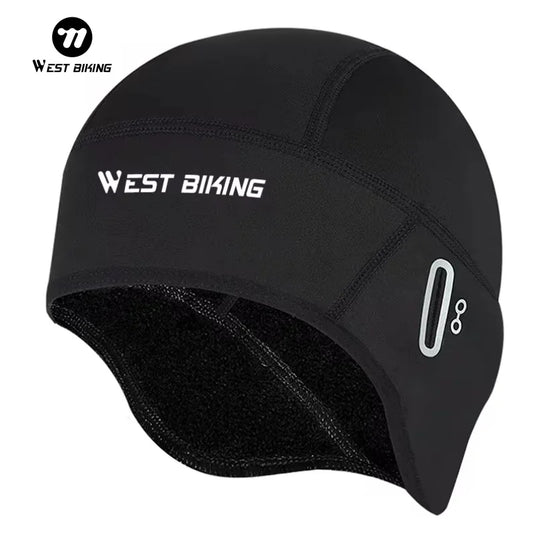WEST BIKING Thermal Fleece Skull Cap – Wind-Resistant Helmet Liner