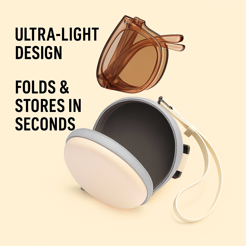 Unisex Folding Sunglasses – UV400 Ultra-Light Portable Shades