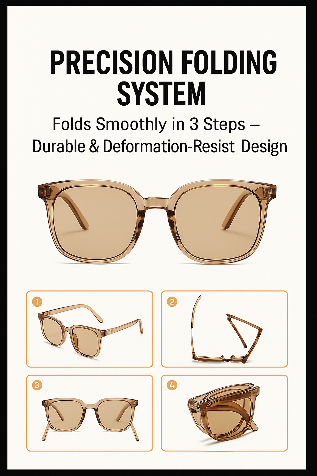 Unisex Folding Sunglasses – UV400 Ultra-Light Portable Shades