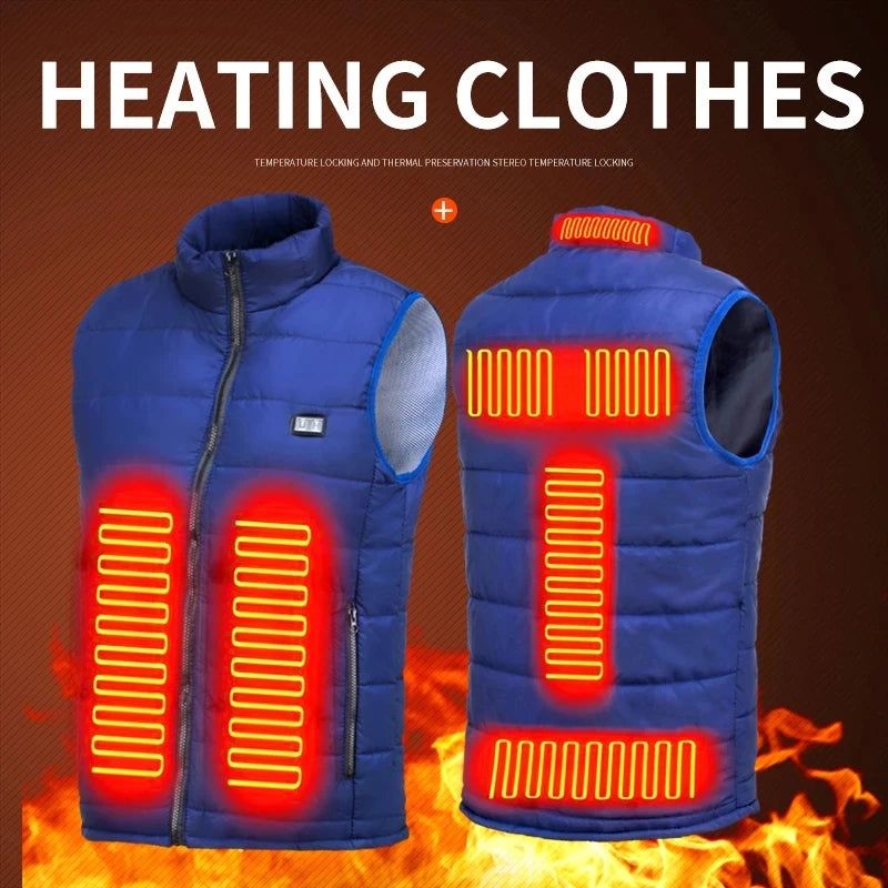 9-Zone Heated Jacket – USB Graphene Heating Coat for Men