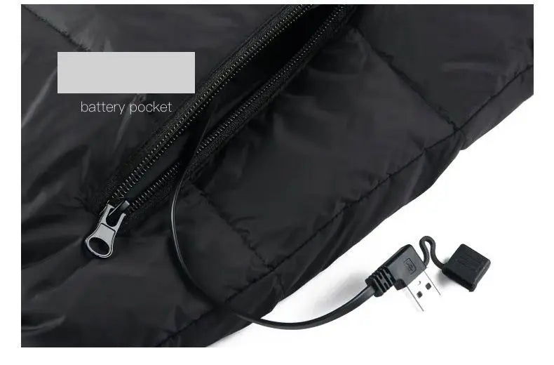 9-Zone Heated Jacket – USB Graphene Heating Coat for Men
