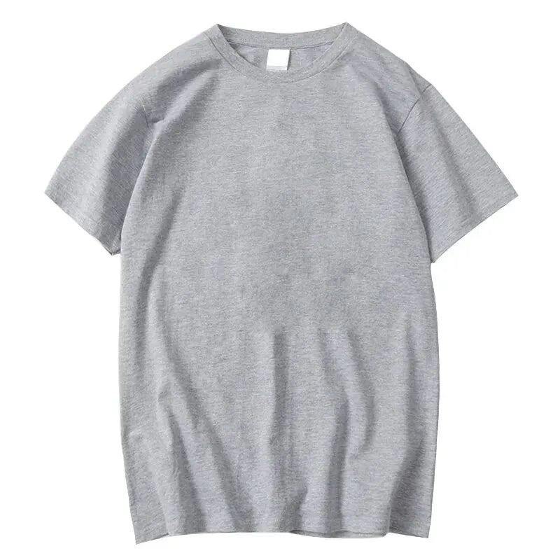 Combed Cotton Crewneck T-Shirt – Solid Color, Short Sleeve
