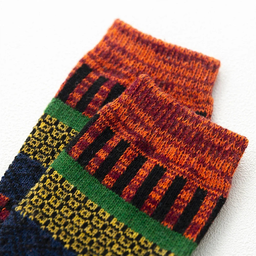Men’s Thick Wool-Blend Winter Socks – Vintage Boot Socks (Double-Layer)