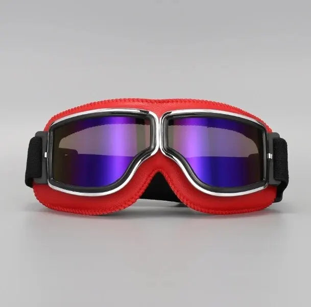 Retro Folding Motorcycle Goggles — Windproof Helmet Glasses