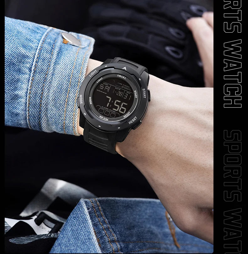 SMAEL 8105 Digital Sports Watch — Waterproof 50 m
