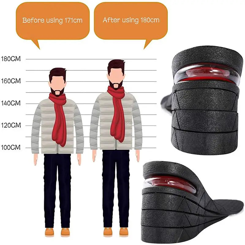 Invisible Height Increase Insoles – Adjustable Air-Cushion Heel Lift (Trim-to-Fit)