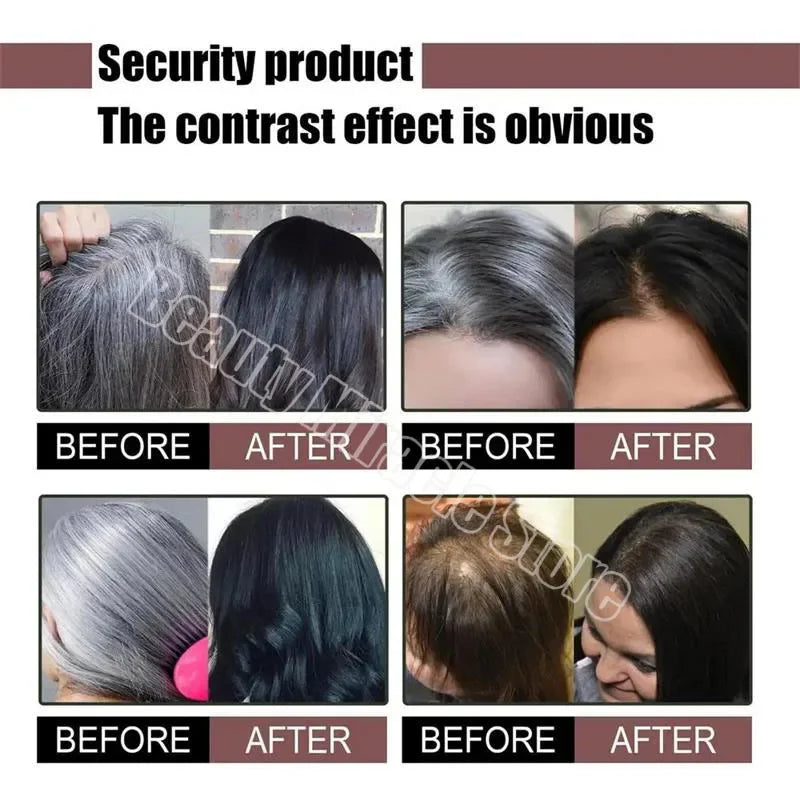 Gray-to-Black Hair Treatment Serum & Shampoo Bar