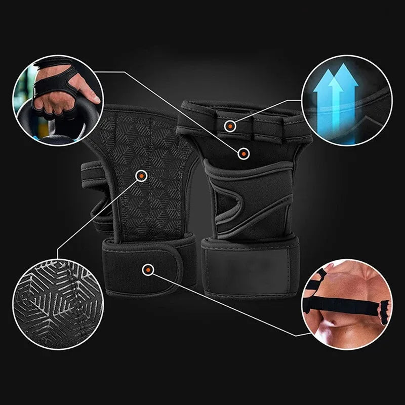 Gym Gloves with Wrist Support – Shock-Absorbing Grip