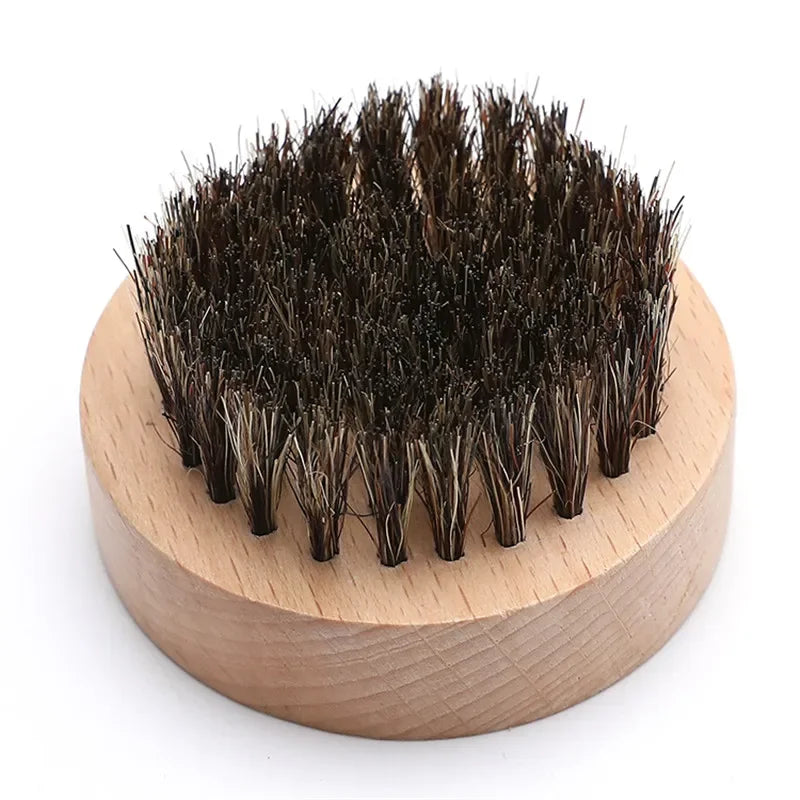 Wooden Hair & Beard Brush for Men — Natural Boar Bristle