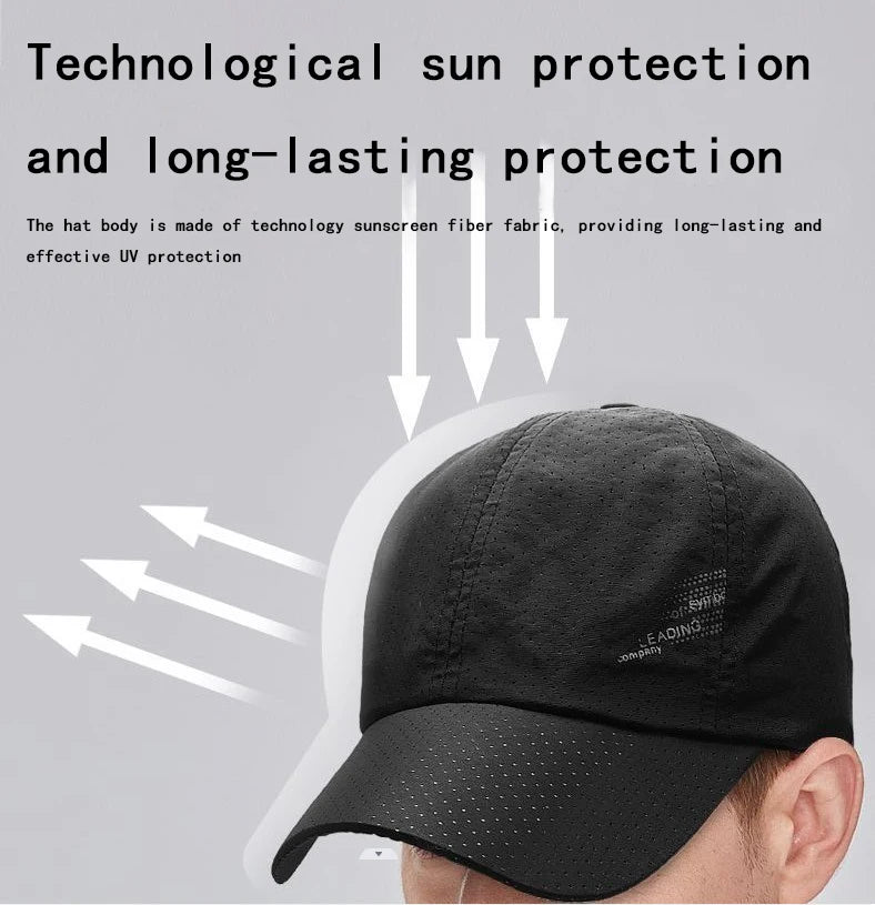 Quick-Dry Outdoor Baseball Cap – Adjustable Sun Hat