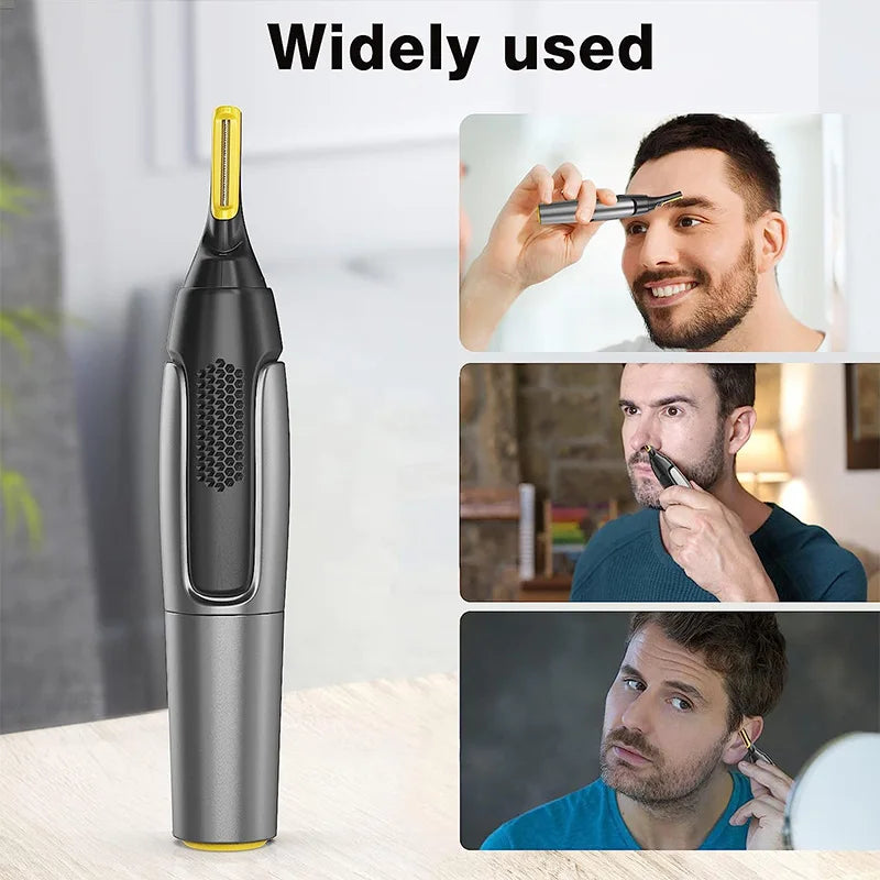 Electric Nose & Ear Hair Trimmer — Waterproof Portable Groomer