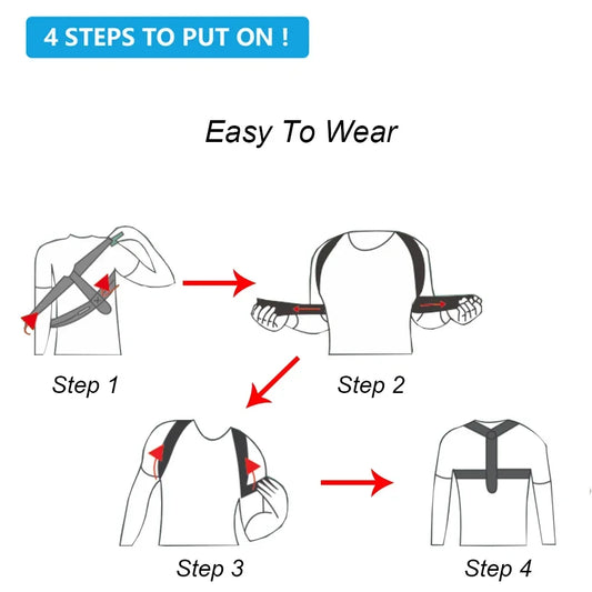 Back Posture Correction Belt – Shoulder & Back Support for Men