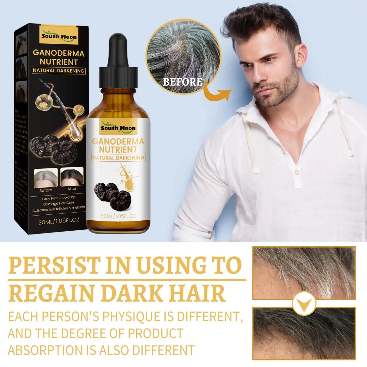 Gray to Natural Hair Serum — Anti-Loss Treatment for Men