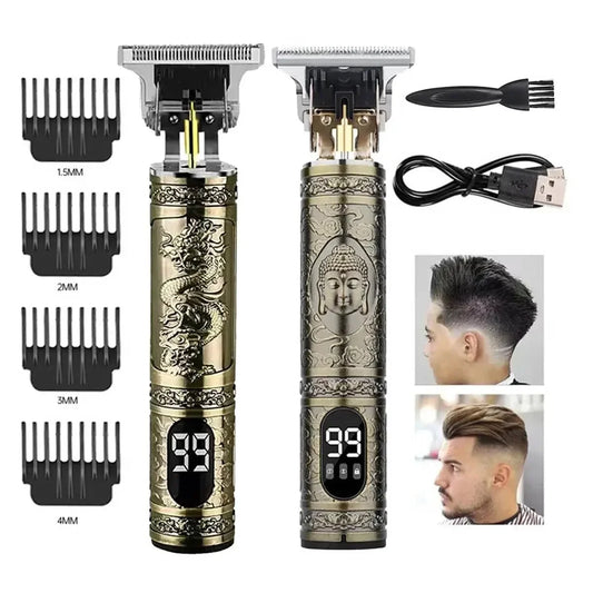 T9 LCD Electric Hair Clipper – Rechargeable Trimmer & Shaver for Men