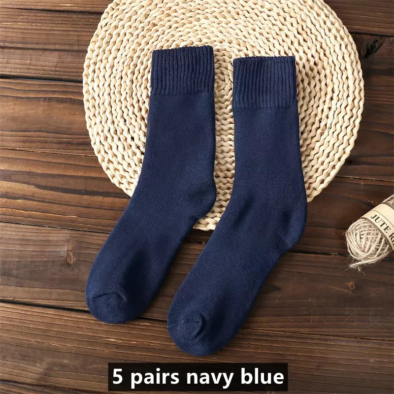 Men’s Thick Wool-Blend Winter Socks – Vintage Boot Socks (Double-Layer)