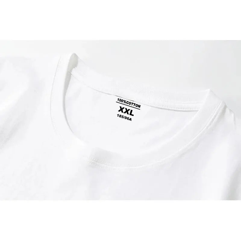 Combed Cotton Crewneck T-Shirt – Solid Color, Short Sleeve