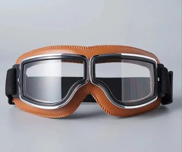Retro Folding Motorcycle Goggles — Windproof Helmet Glasses