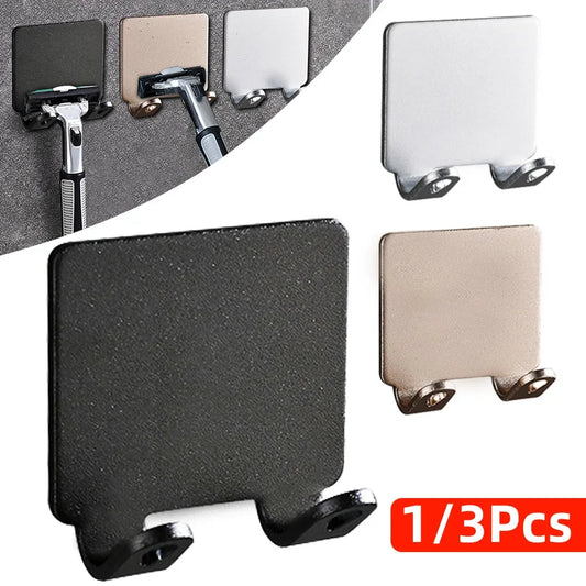Punch-Free Razor Holder – Wall-Mounted Shaver Storage Hook for Bathroom