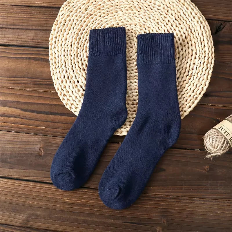 Men’s Thick Wool-Blend Winter Socks – Vintage Boot Socks (Double-Layer)