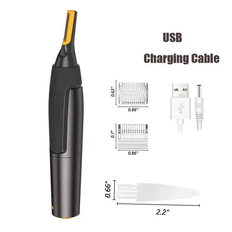 Electric Nose & Ear Hair Trimmer — Waterproof Portable Groomer