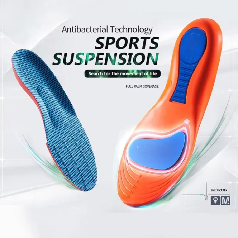 Sport Orthopedic Insoles EVA – Shock Absorbing, Arch Support, Breathable for Men