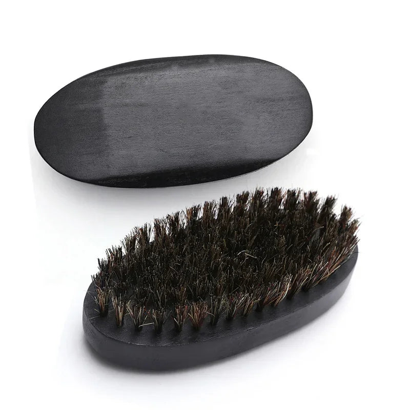 Wooden Hair & Beard Brush for Men — Natural Boar Bristle