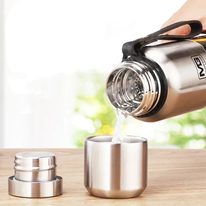 Portable Stainless Steel Thermos Bottle — Large Capacity Vacuum Flask