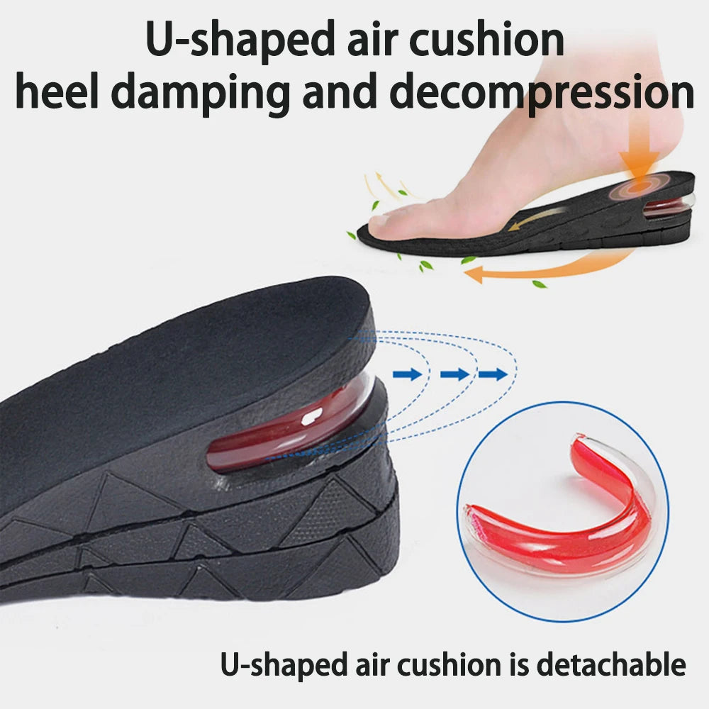 Invisible Height Increase Insoles – Adjustable Air-Cushion Heel Lift (Trim-to-Fit)