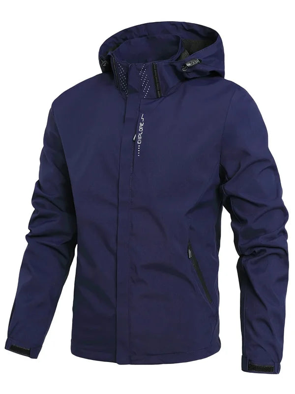 Men’s Lightweight Waterproof Hooded Rain Jacket