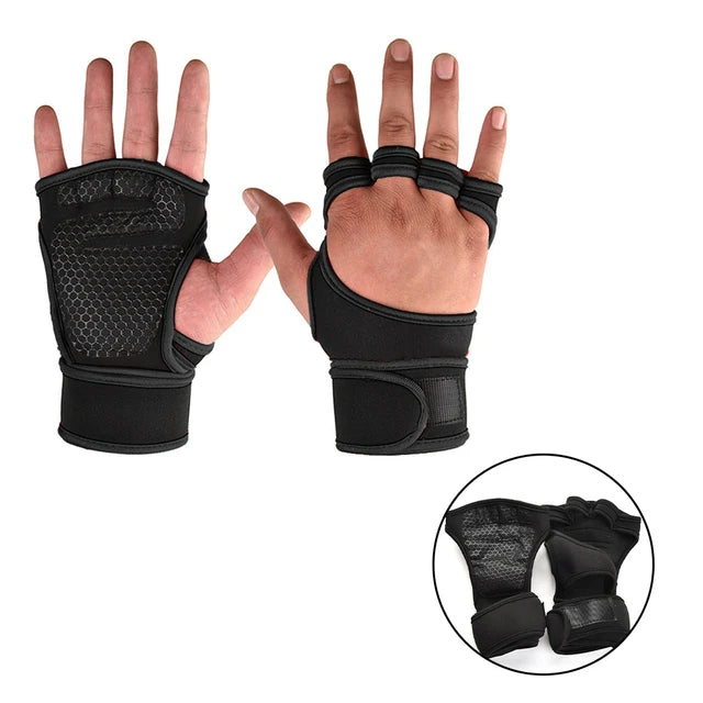 Gym Gloves with Wrist Support – Shock-Absorbing Grip